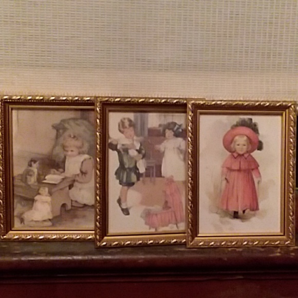 Wall Decor Set Of 3 Gold Framed Pictures Poshmark